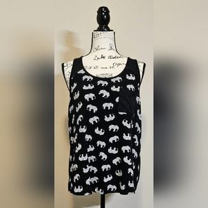 Le Lis tank top with Elephant motif - size L